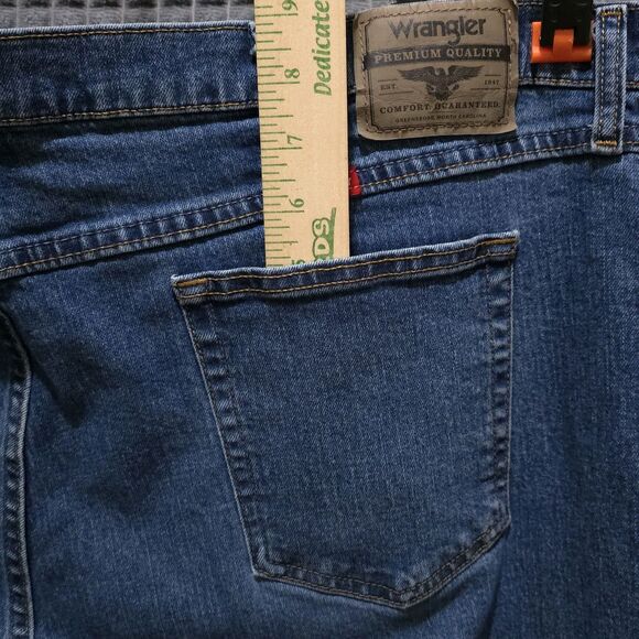Bootcut High Rise Jeans 46x30 Mens Relaxed Fit Stretch Comfort Med Wash Western - Picture 8 of 16